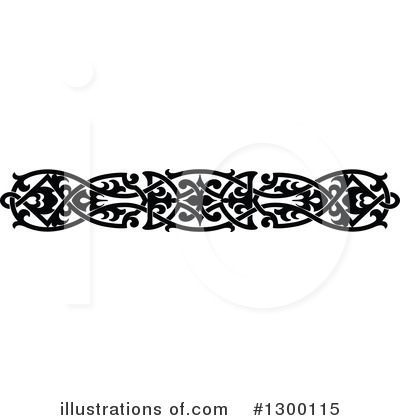 Royalty-Free (RF) Floral Border Clipart Illustration by Vector Tradition SM - Stock Sample #1300115