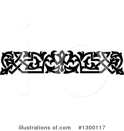 Royalty-Free (RF) Floral Border Clipart Illustration by Vector Tradition SM - Stock Sample #1300117