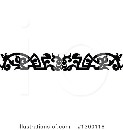 Royalty-Free (RF) Floral Border Clipart Illustration by Vector Tradition SM - Stock Sample #1300118