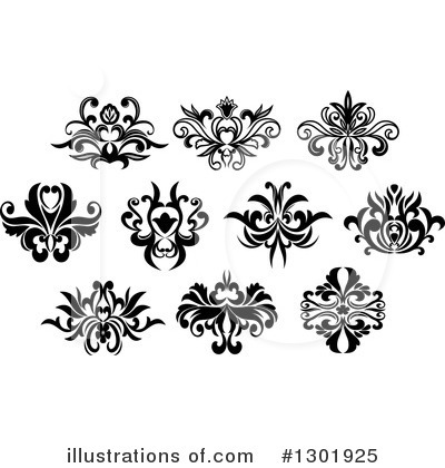 Flower Design Element Clipart #1301925 by Vector Tradition SM