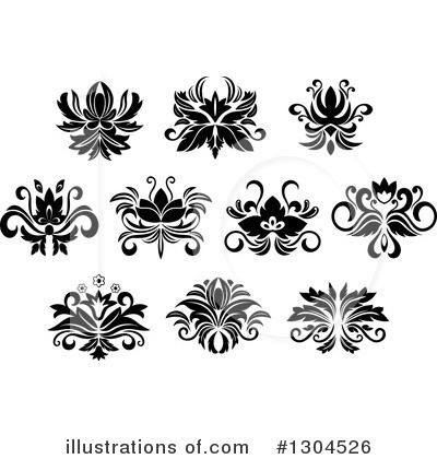 Flower Design Element Clipart #1304526 by Vector Tradition SM