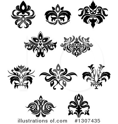 Royalty-Free (RF) Floral Clipart Illustration by Vector Tradition SM - Stock Sample #1307435