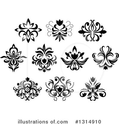 Royalty-Free (RF) Floral Clipart Illustration by Vector Tradition SM - Stock Sample #1314910