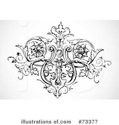 Floral Scroll Clipart #73377 by BestVector