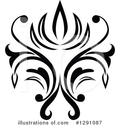 Royalty-Free (RF) Floral Design Element Clipart Illustration by Vector Tradition SM - Stock Sample #1291087