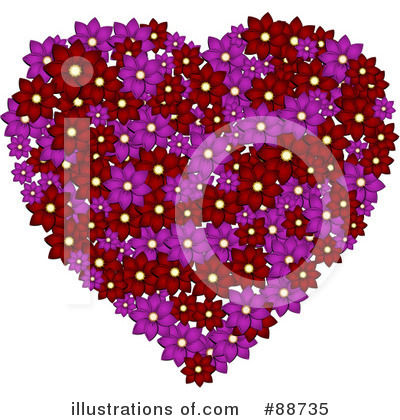 Royalty-Free (RF) Floral Heart Clipart Illustration by elaineitalia - Stock Sample #88735