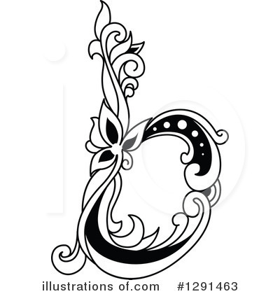Royalty-Free (RF) Floral Letter Clipart Illustration by Vector Tradition SM - Stock Sample #1291463