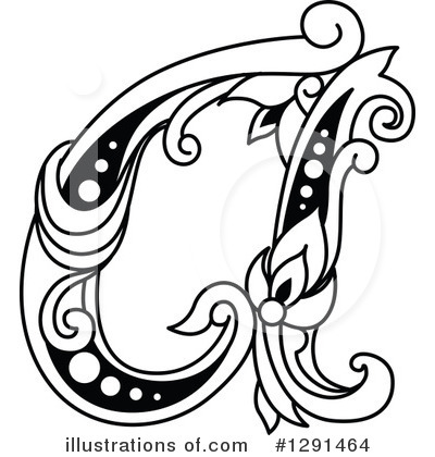 Royalty-Free (RF) Floral Letter Clipart Illustration by Vector Tradition SM - Stock Sample #1291464