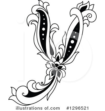 Royalty-Free (RF) Floral Letter Clipart Illustration by Vector Tradition SM - Stock Sample #1296521