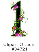 Floral Number Clipart #94721 by BNP Design Studio