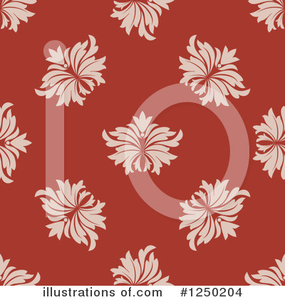 Royalty-Free (RF) Floral Pattern Clipart Illustration by Vector Tradition SM - Stock Sample #1250204
