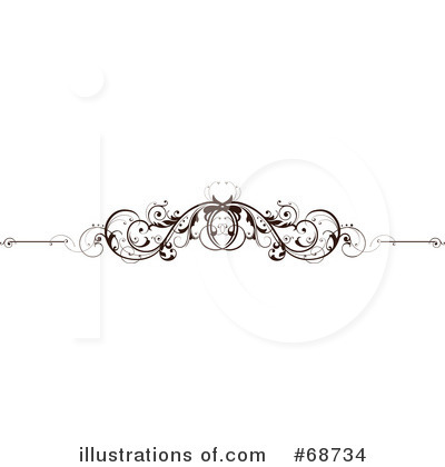 Royalty-Free (RF) Floral Scroll Clipart Illustration by OnFocusMedia - Stock Sample #68734