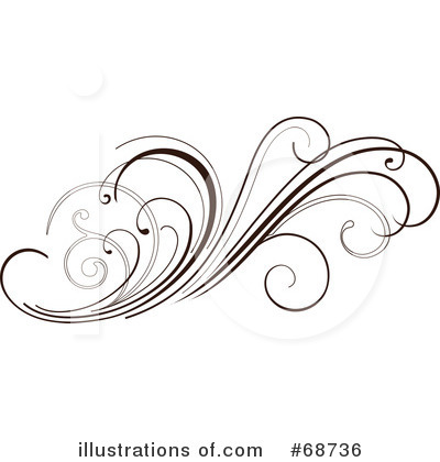 Royalty-Free (RF) Floral Scroll Clipart Illustration by OnFocusMedia - Stock Sample #68736