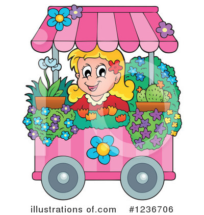 Royalty-Free (RF) Florist Clipart Illustration by visekart - Stock Sample #1236706