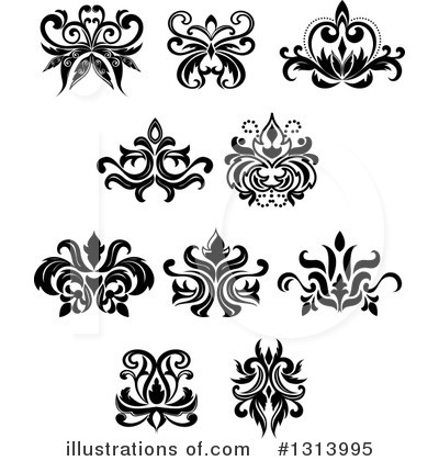 Flower Design Element Clipart #1313995 by Vector Tradition SM