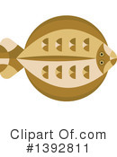 Flounder Clipart #1392811 by Vector Tradition SM