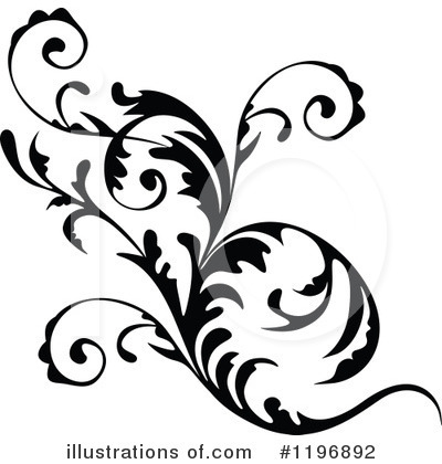 Floral Scroll Clipart #1196892 by dero
