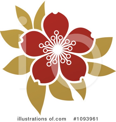 Royalty-Free (RF) Flower Clipart Illustration by elena - Stock Sample #1093961