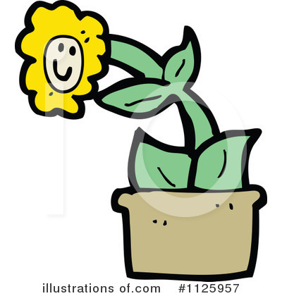 Royalty-Free (RF) Flower Clipart Illustration by lineartestpilot - Stock Sample #1125957