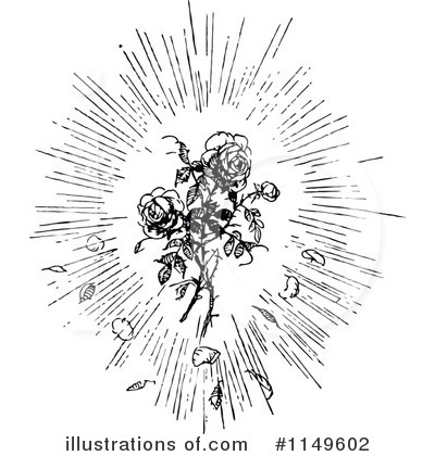 Royalty-Free (RF) Flower Clipart Illustration by Prawny Vintage - Stock Sample #1149602