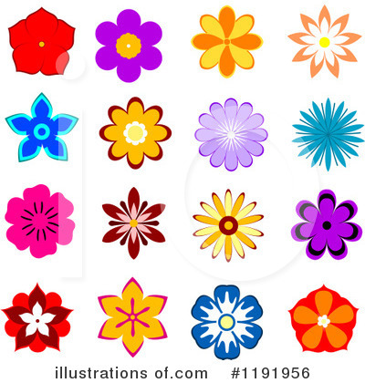 Royalty-Free (RF) Flower Clipart Illustration by Vector Tradition SM - Stock Sample #1191956