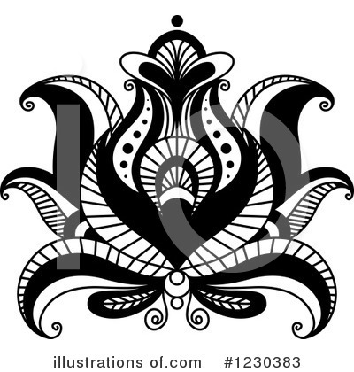 Royalty-Free (RF) Flower Clipart Illustration by Vector Tradition SM - Stock Sample #1230383
