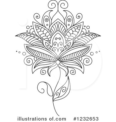 Royalty-Free (RF) Flower Clipart Illustration by Vector Tradition SM - Stock Sample #1232653