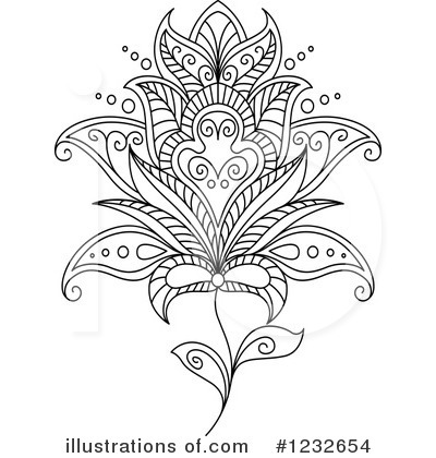Royalty-Free (RF) Flower Clipart Illustration by Vector Tradition SM - Stock Sample #1232654