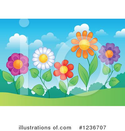 Royalty-Free (RF) Flower Clipart Illustration by visekart - Stock Sample #1236707