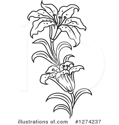 Royalty-Free (RF) Flower Clipart Illustration by Vector Tradition SM - Stock Sample #1274237