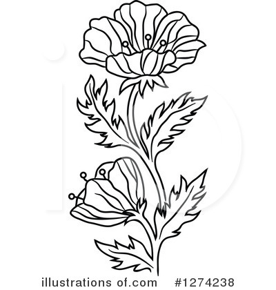 Royalty-Free (RF) Flower Clipart Illustration by Vector Tradition SM - Stock Sample #1274238