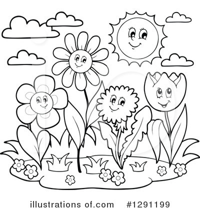 Royalty-Free (RF) Flower Clipart Illustration by visekart - Stock Sample #1291199