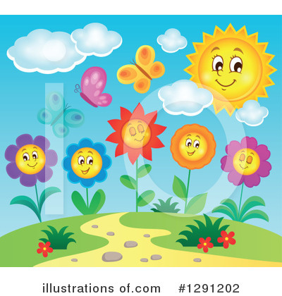 Royalty-Free (RF) Flower Clipart Illustration by visekart - Stock Sample #1291202