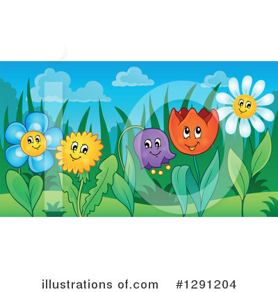 Royalty-Free (RF) Flower Clipart Illustration by visekart - Stock Sample #1291204