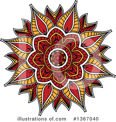 Royalty-Free (RF) Flower Clipart Illustration by Vector Tradition SM - Stock Sample #1367040