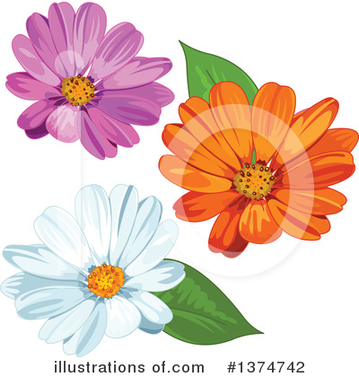 Royalty-Free (RF) Flower Clipart Illustration by Pushkin - Stock Sample #1374742