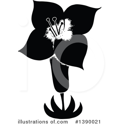 Royalty-Free (RF) Flower Clipart Illustration by Prawny Vintage - Stock Sample #1390021