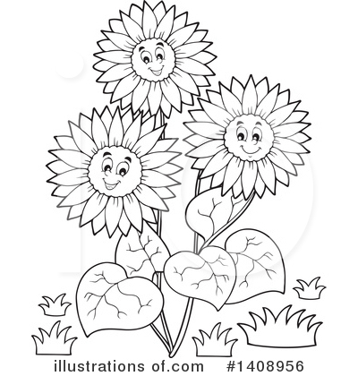 Royalty-Free (RF) Flower Clipart Illustration by visekart - Stock Sample #1408956