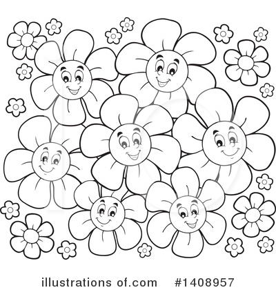 Royalty-Free (RF) Flower Clipart Illustration by visekart - Stock Sample #1408957