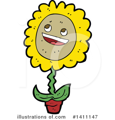 Royalty-Free (RF) Flower Clipart Illustration by lineartestpilot - Stock Sample #1411147