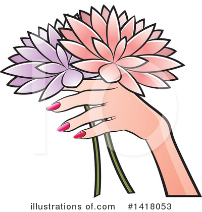 Royalty-Free (RF) Flower Clipart Illustration by Lal Perera - Stock Sample #1418053