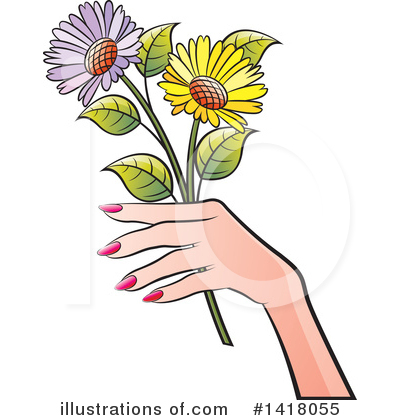 Royalty-Free (RF) Flower Clipart Illustration by Lal Perera - Stock Sample #1418055