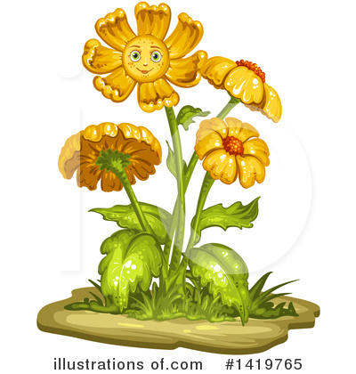 Royalty-Free (RF) Flower Clipart Illustration by merlinul - Stock Sample #1419765