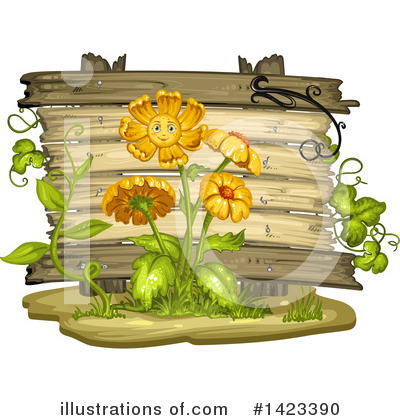 Royalty-Free (RF) Flower Clipart Illustration by merlinul - Stock Sample #1423390