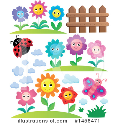 Royalty-Free (RF) Flower Clipart Illustration by visekart - Stock Sample #1458471