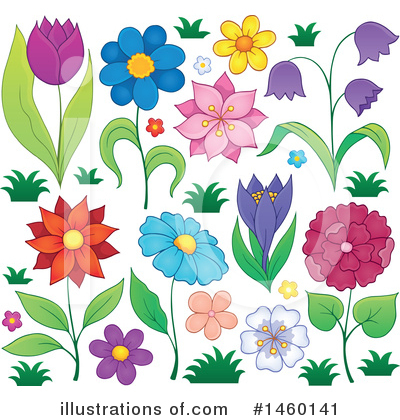 Royalty-Free (RF) Flower Clipart Illustration by visekart - Stock Sample #1460141