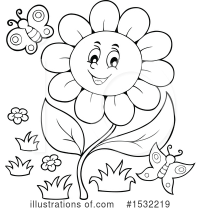 Royalty-Free (RF) Flower Clipart Illustration by visekart - Stock Sample #1532219