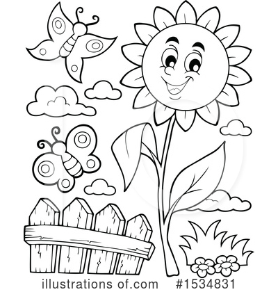 Royalty-Free (RF) Flower Clipart Illustration by visekart - Stock Sample #1534831