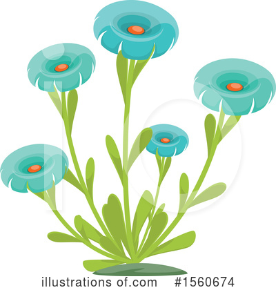 Royalty-Free (RF) Flower Clipart Illustration by Vector Tradition SM - Stock Sample #1560674