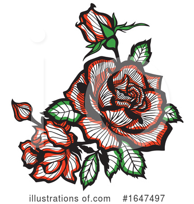 Rose Clipart #1647497 by Cherie Reve